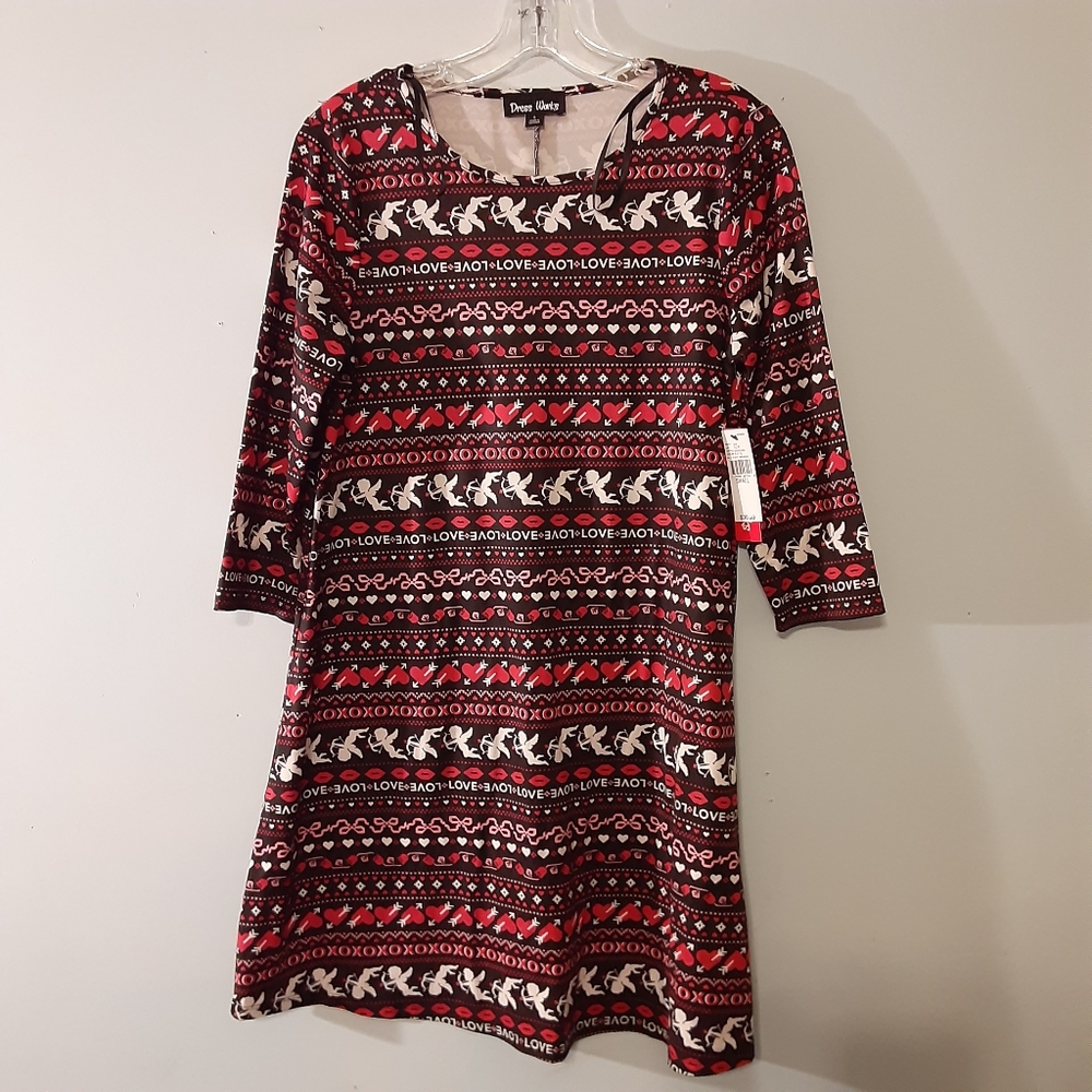 NWT Dress Works Valentine's Cupid Dress Size Small